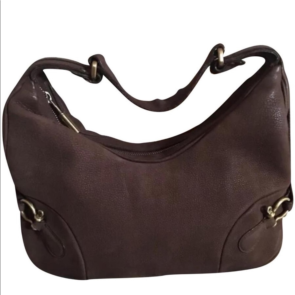 Authentic Burberry brown Leder Horsebit hobo